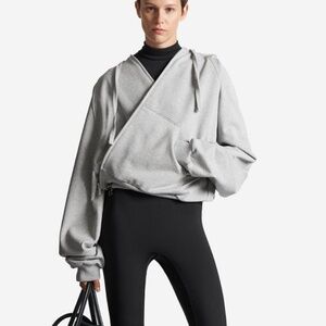 Black Ushatava Zip-Up — Oversized Unisex — Georgian Designers